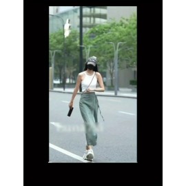 Women'S Elegant Denim Wrap Skirt - High Waist Lace-Up Slit Midi Skirt, Cotton Blend, Geometric Pattern, Woven Fabric, Non-Stretch for Spring/Summer/Fall