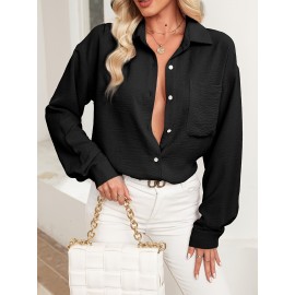 Women's Button Down Shirts Long Sleeve Oversized Work Office Dress Shirt